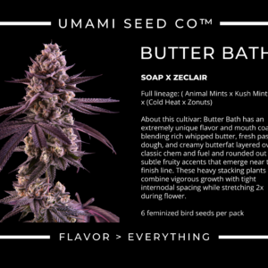 Umami Seed Co. Butter Bath Soap × Zeclair Feminized Cannabis Seeds